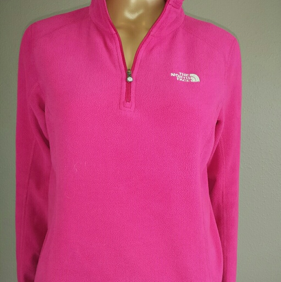 The North Face Tops - North Face Pink 1/4 Zip Fleece Pullover
